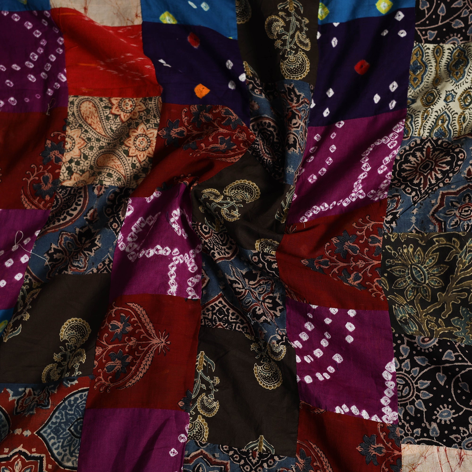 Buy Handcrafted Patchwork Cotton Kurta Material