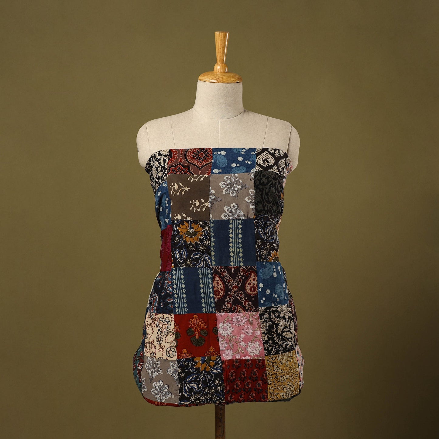 Buy Multicolor Handcrafted Patchwork Cotton Kurta Material