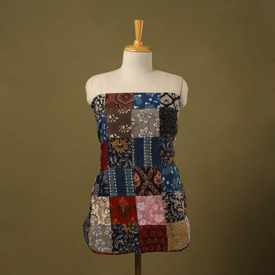 Buy Multicolor Handcrafted Patchwork Cotton Kurta Material