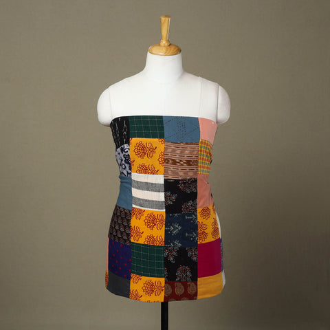 Multicolor Handcrafted Patchwork Cotton Kurta Material