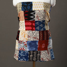 Multicolor - handcrafted patchwork cotton unstitched kurta