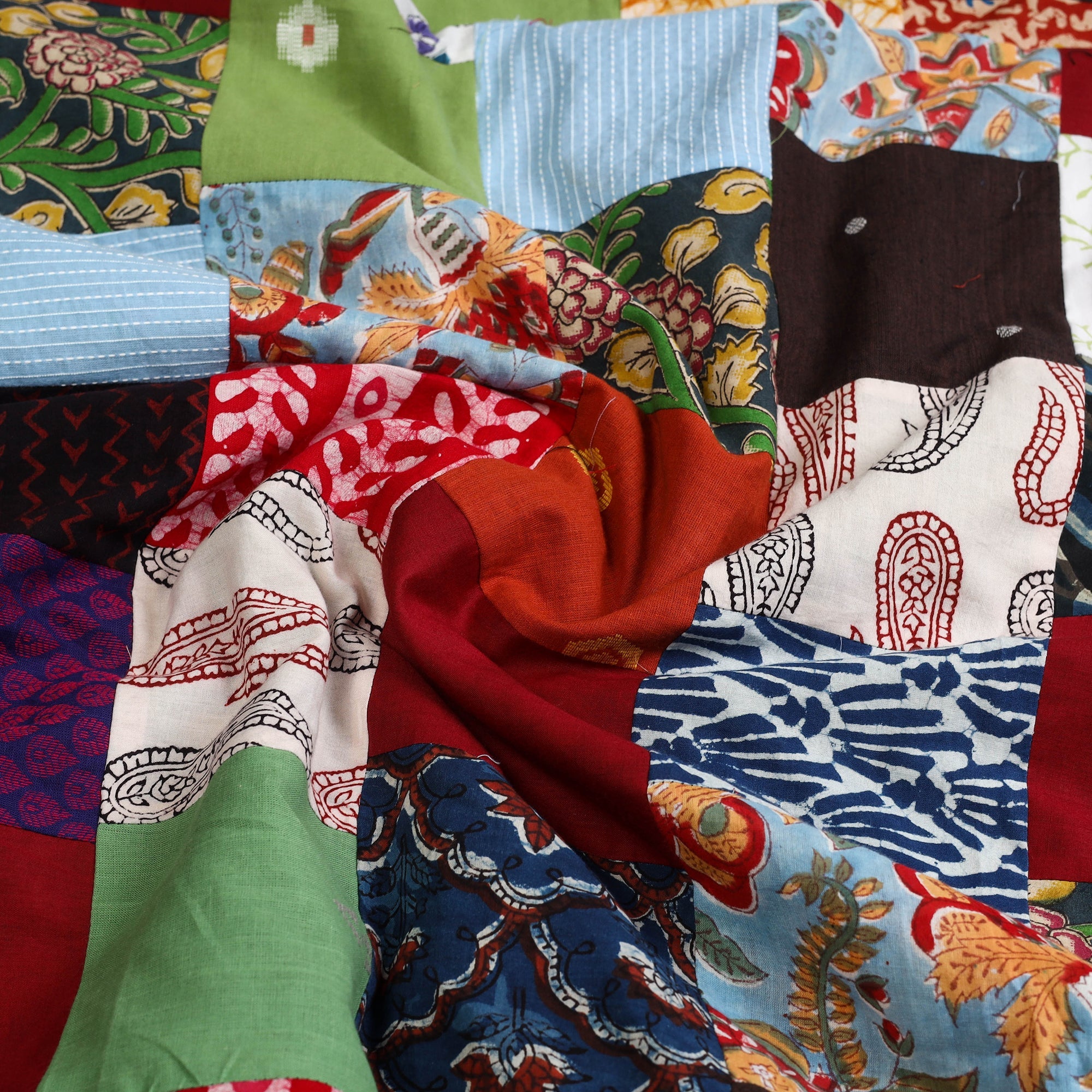 Buy Handcrafted Patchwork Cotton Kurta Material