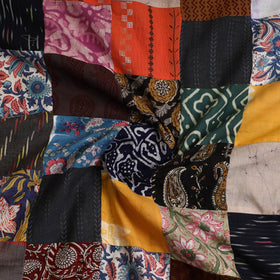 Multicolor - Handcrafted Patchwork Cotton Kurta Material (2.7m) 05