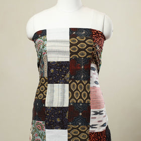 Buy Multicolor Handcrafted Patchwork Cotton Kurta Material