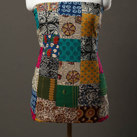 Multicolor - handcrafted patchwork cotton unstitched kurta