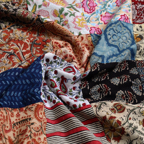 Multicolor - handcrafted patchwork cotton unstitched kurta