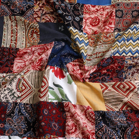 Multicolor - handcrafted patchwork cotton unstitched kurta