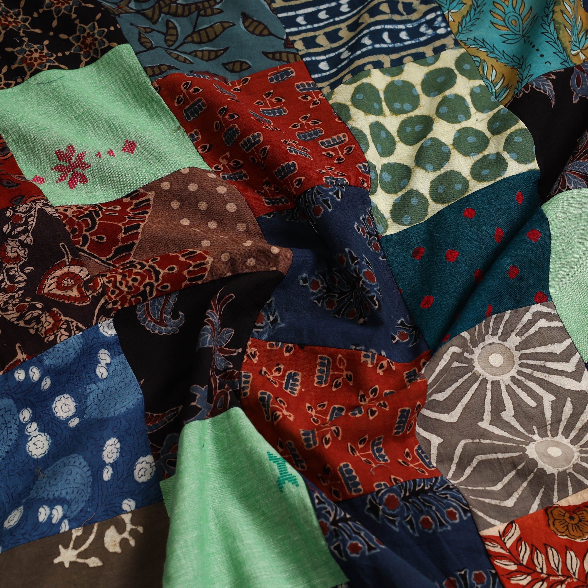 Buy Handcrafted Patchwork Cotton Kurta Material
