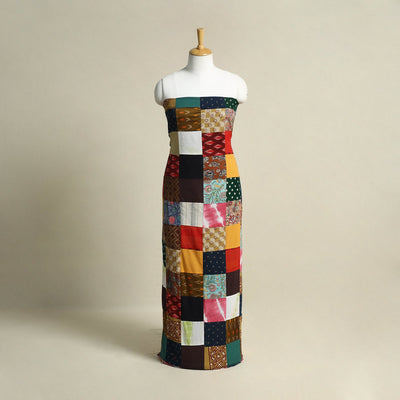 Multicolor - handcrafted patchwork cotton unstitched kurta