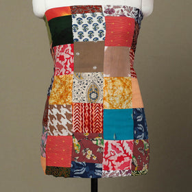 Multicolor Handcrafted Patchwork Cotton Kurta Material