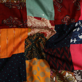 Multicolor - Handcrafted Patchwork Cotton Kurta Material (2.75m) 48