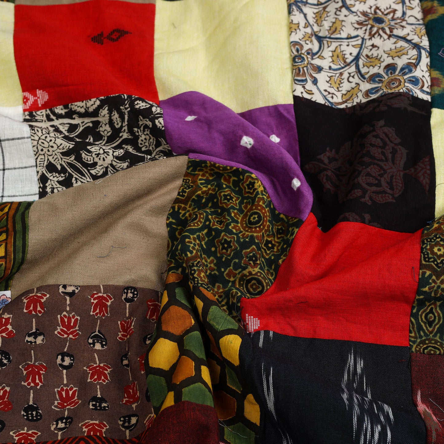 Buy Handcrafted Patchwork Cotton Kurta Material