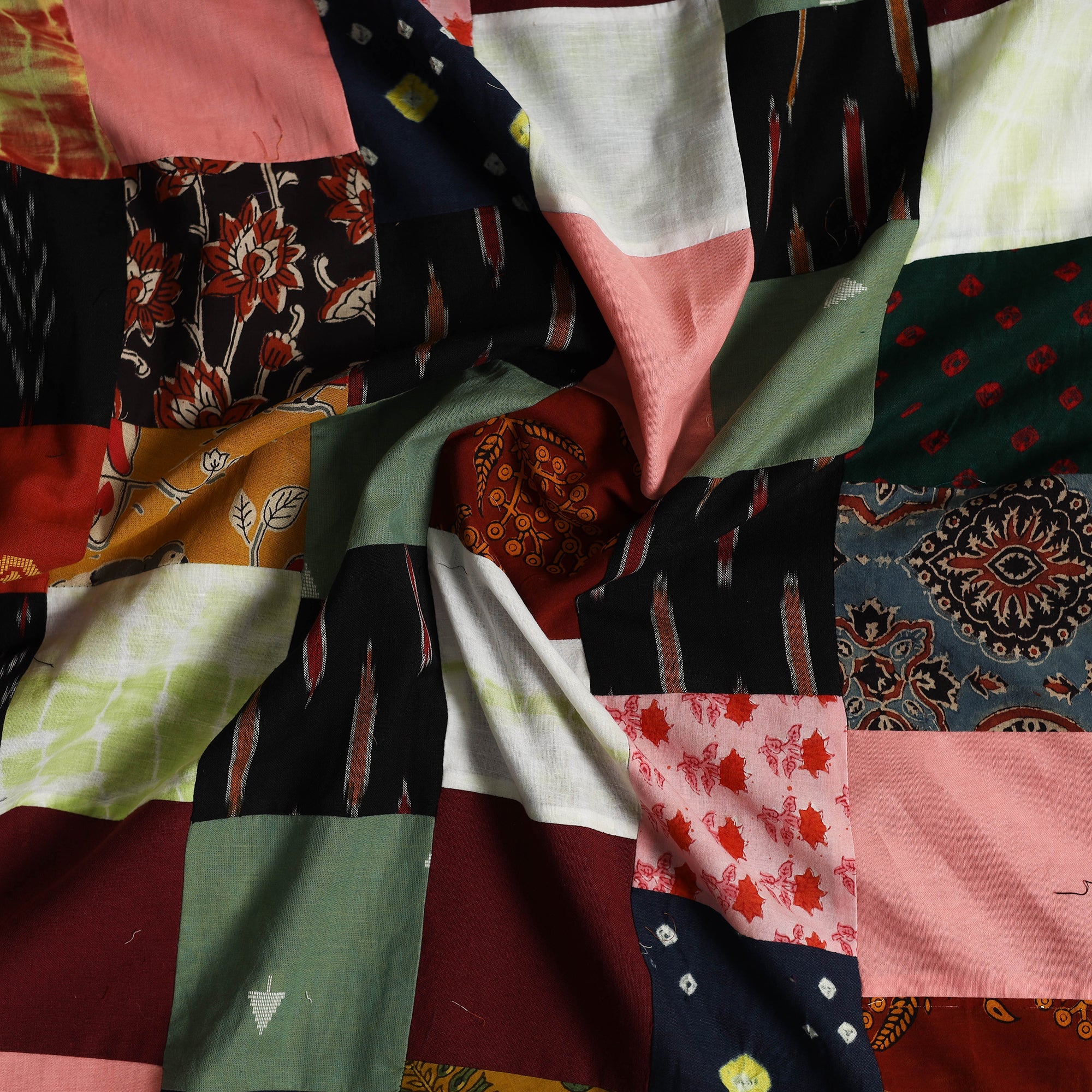 Buy Handcrafted Patchwork Cotton Kurta Material