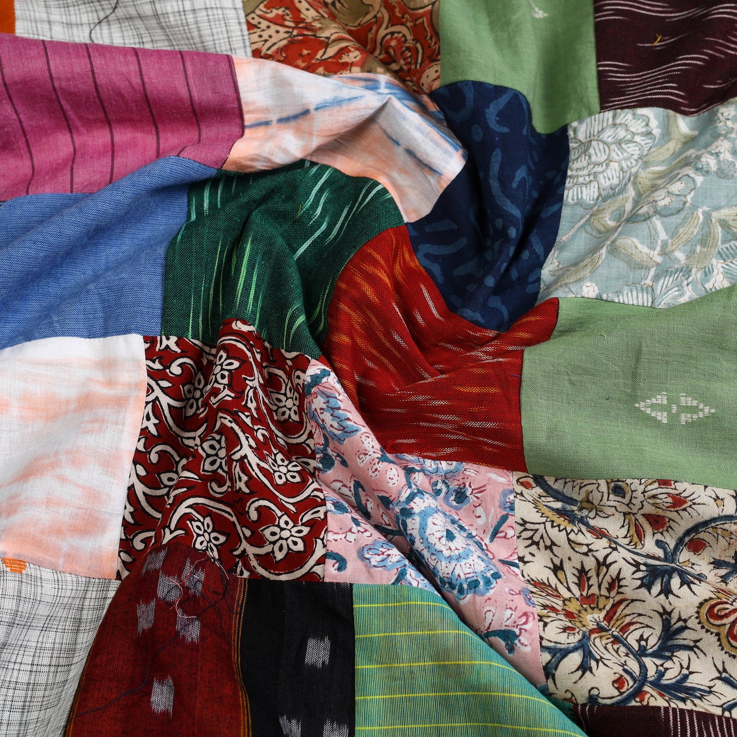 Buy Handcrafted Patchwork Cotton Kurta Material