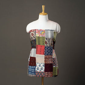 Multicolor - handcrafted patchwork cotton unstitched kurta