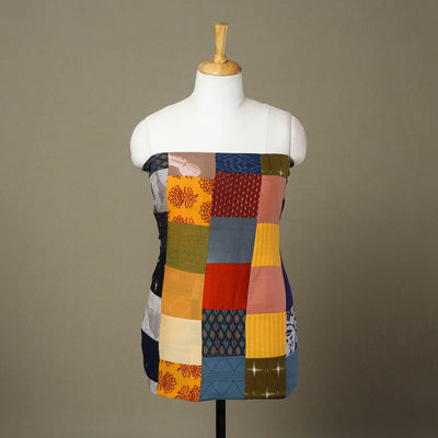 Multicolor Handcrafted Patchwork Cotton Kurta Material