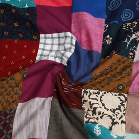 Multicolor Handcrafted Patchwork Cotton Kurta Material