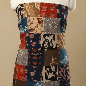 Multicolor - Handcrafted Patchwork Cotton Kurta Material (2.8m) 56