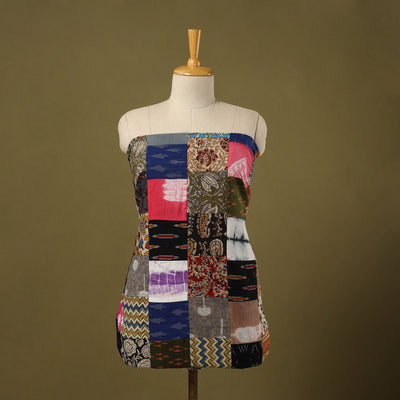 Buy Multicolor Handcrafted Patchwork Cotton Kurta Material