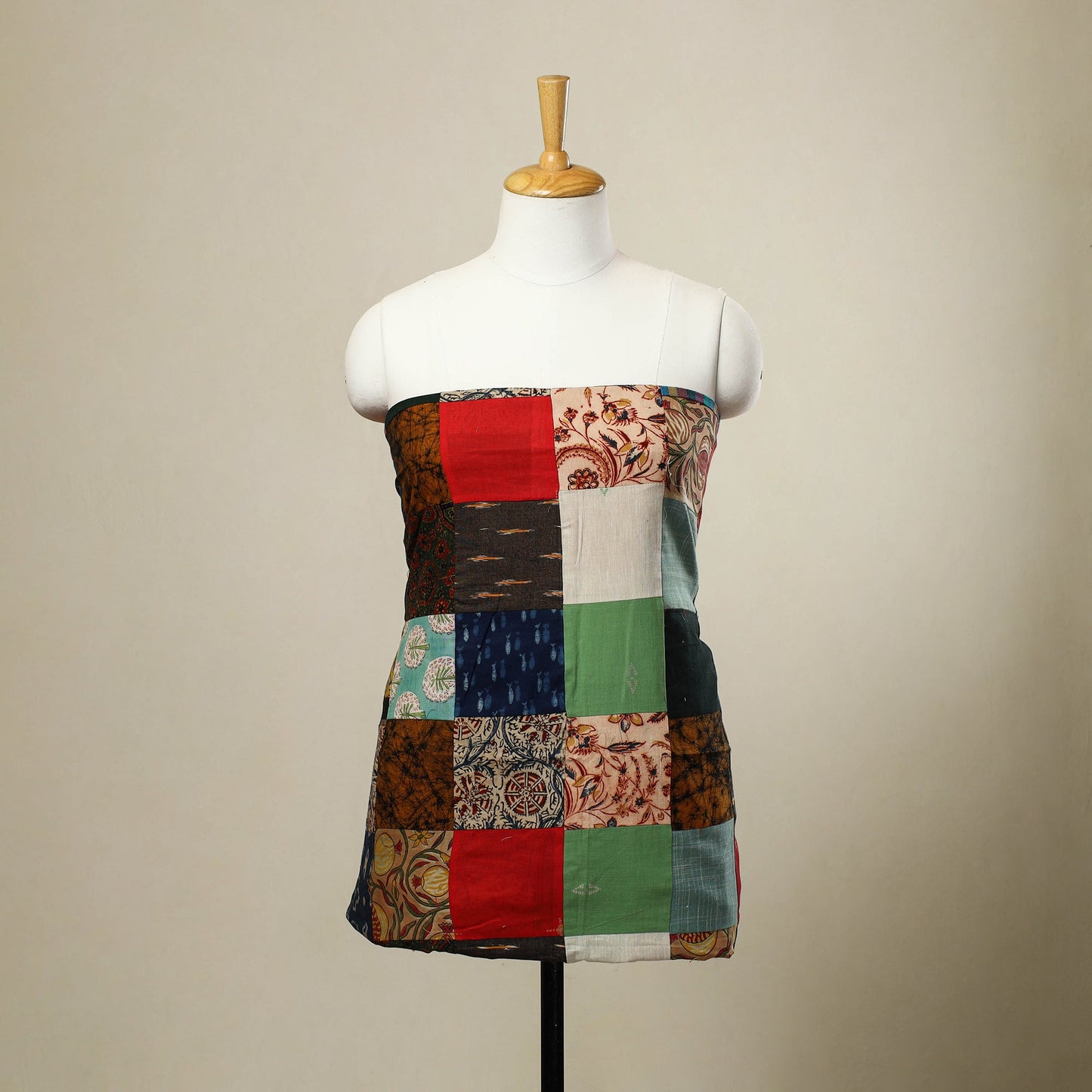 Buy Multicolor Handcrafted Patchwork Cotton Kurta Material