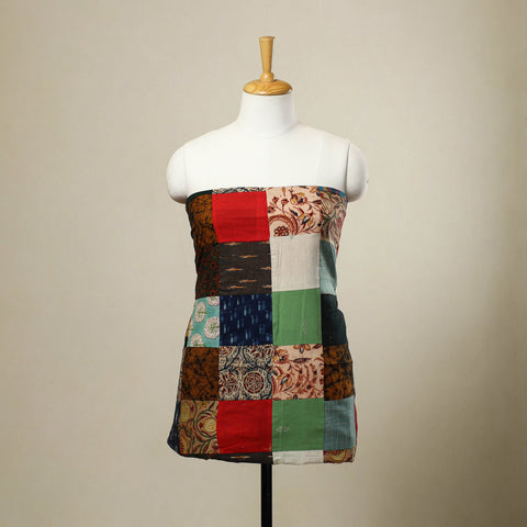 Buy Multicolor Handcrafted Patchwork Cotton Kurta Material