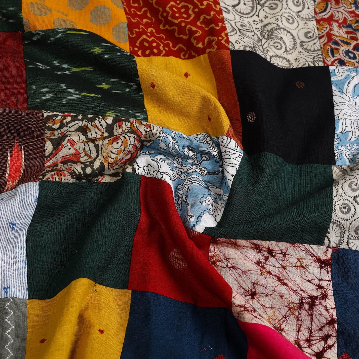 Buy Handcrafted Patchwork Cotton Kurta Material