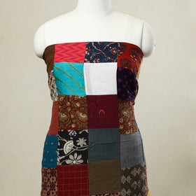 Multicolor - handcrafted patchwork cotton unstitched kurta