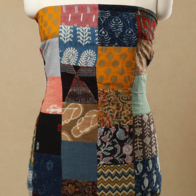 Multicolor - Handcrafted Patchwork Cotton Kurta Material (2.7m) 38