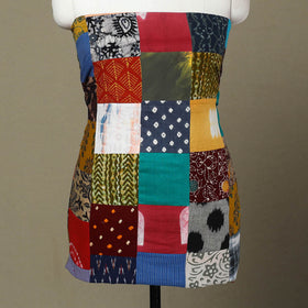 Multicolor - handcrafted patchwork cotton unstitched kurta