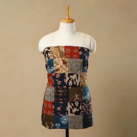 Multicolor - Handcrafted Patchwork Cotton Kurta Material (2.8m) 56