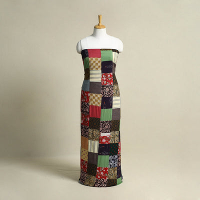 Multicolor - handcrafted patchwork cotton unstitched kurta