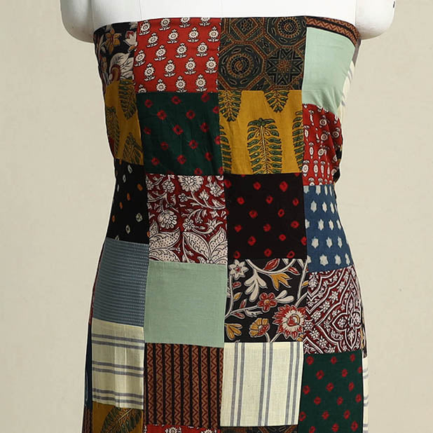 Buy Handcrafted Patchwork Cotton Kurta Material