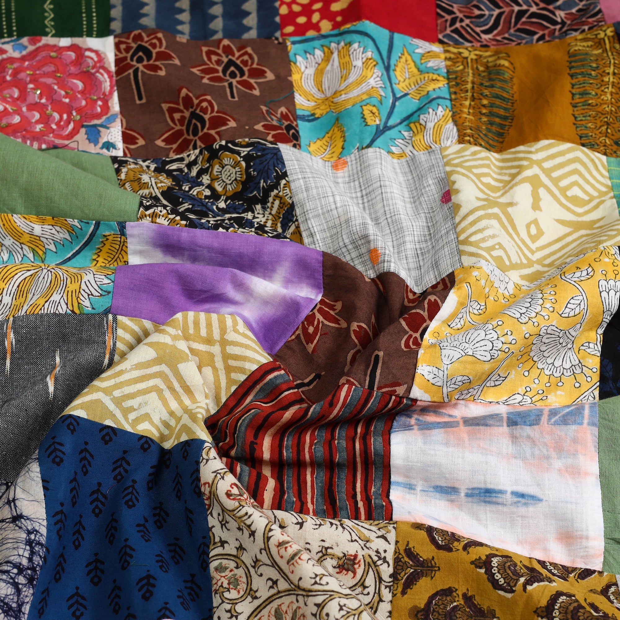  Handcrafted Patchwork Cotton Kurta Material