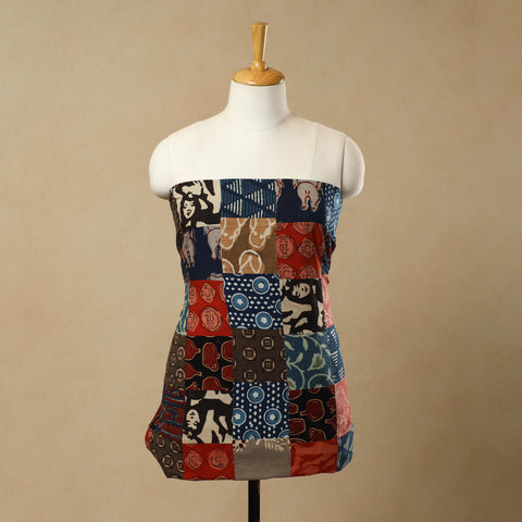  Multicolor Handcrafted Patchwork Cotton Kurta Material