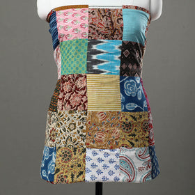 Multicolor - handcrafted patchwork cotton unstitched kurta