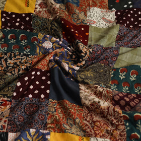 Multicolor - handcrafted patchwork cotton unstitched kurta