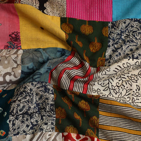 Multicolor - Handcrafted Patchwork Cotton Kurta Material (2.9m) 18