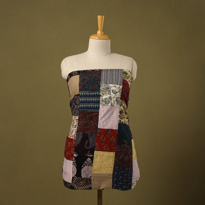  Multicolor Handcrafted Patchwork Cotton Kurta Material