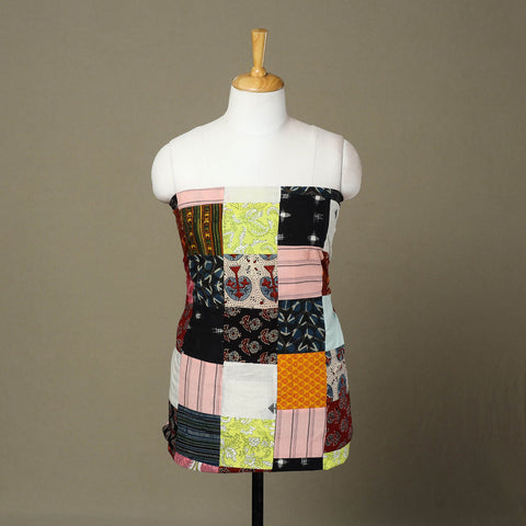 Multicolor Handcrafted Patchwork Cotton Kurta Material