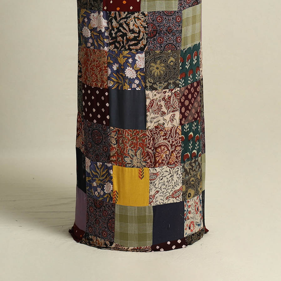 Multicolor - handcrafted patchwork cotton unstitched kurta