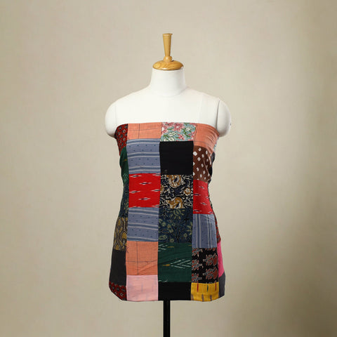 Buy Multicolor Handcrafted Patchwork Cotton Kurta Material