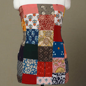 Multicolor Handcrafted Patchwork Cotton Kurta Material