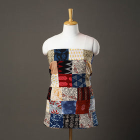 Multicolor - handcrafted patchwork cotton unstitched kurta