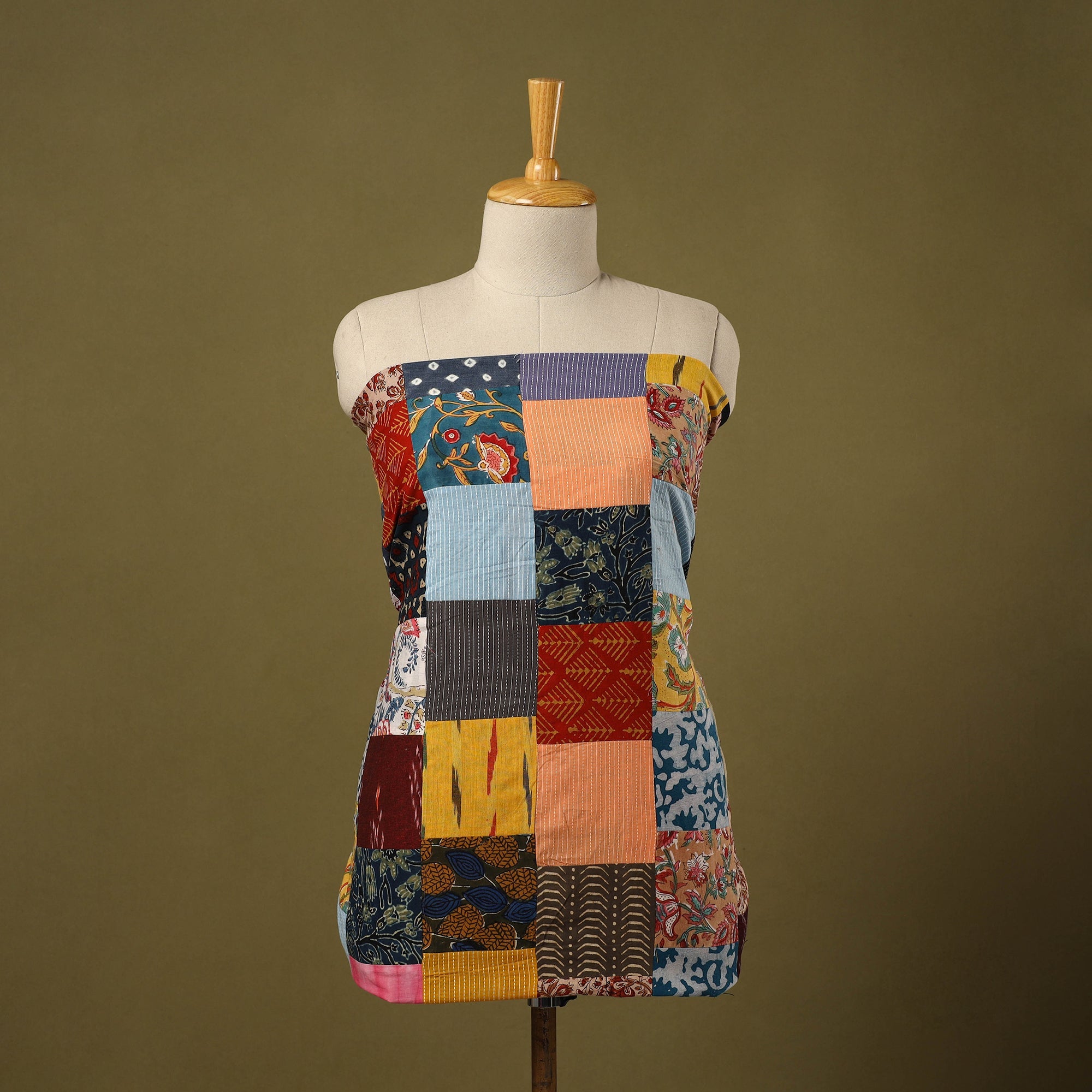 Buy Handcrafted Patchwork Cotton Kurta Material