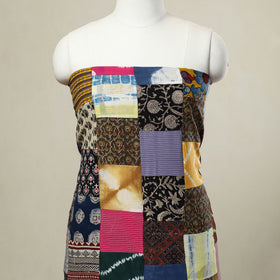 Buy Multicolor Handcrafted Patchwork Cotton Kurta Material