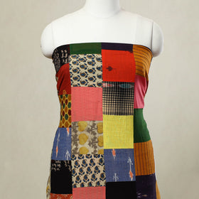  Multicolor Handcrafted Patchwork Cotton Kurta Material