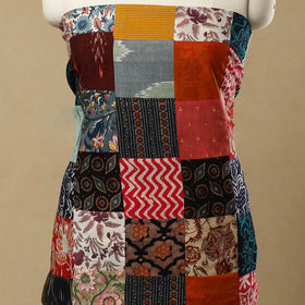 Buy Multicolor Handcrafted Patchwork Cotton Kurta Material