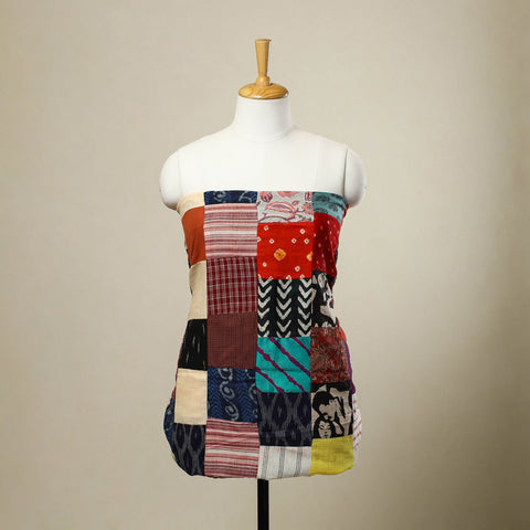 Buy Multicolor Handcrafted Patchwork Cotton Kurta Material