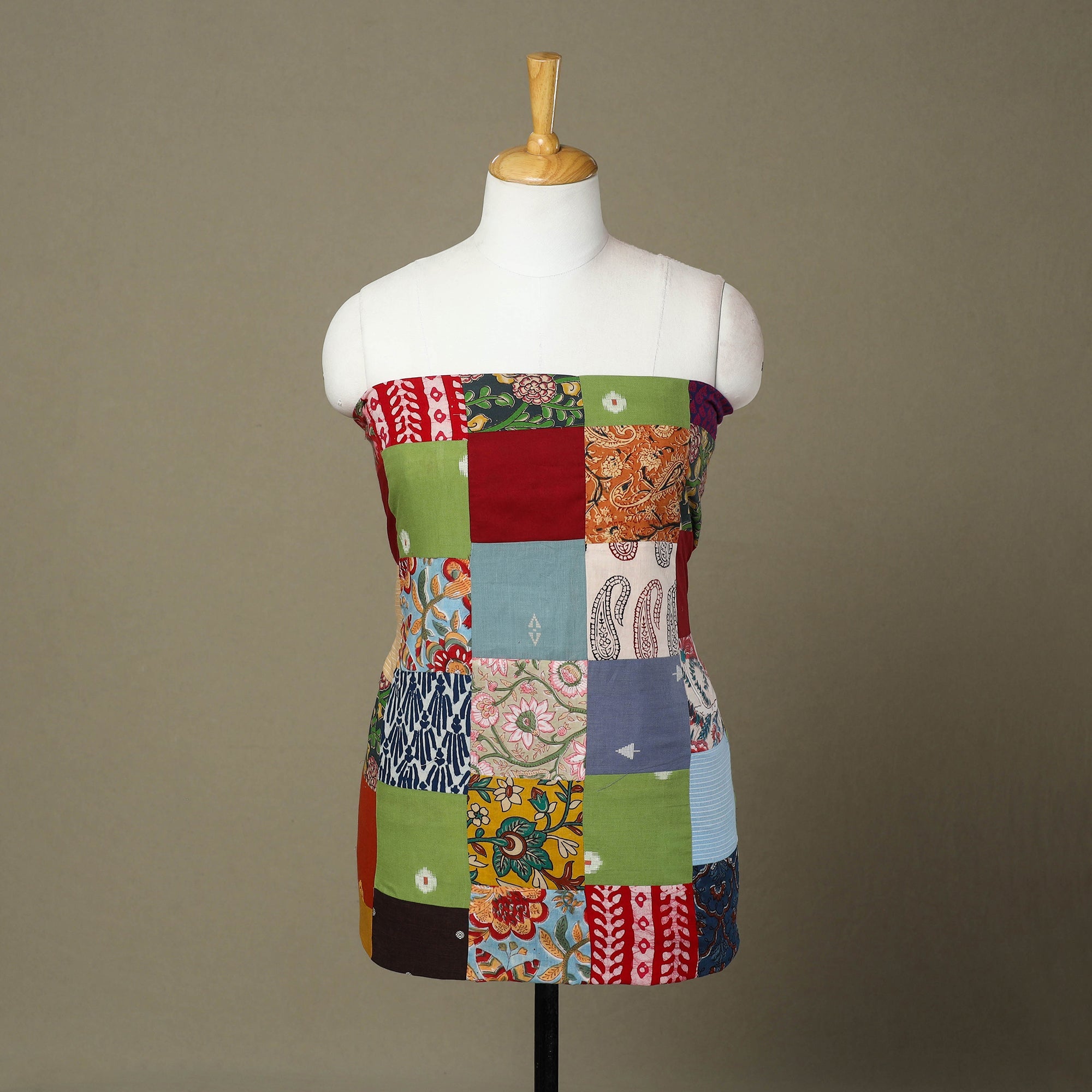 Buy Handcrafted Patchwork Cotton Kurta Material