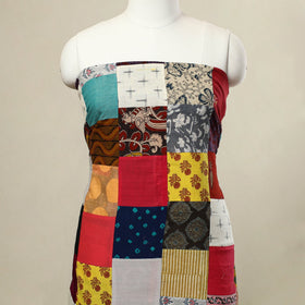 Multicolor - handcrafted patchwork cotton unstitched kurta